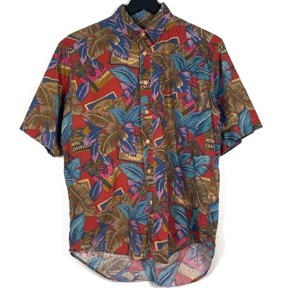 Woolrich Vintage 1990s Hotel California Short Sleeve Button Up Shirt Size Medium